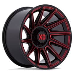 XD Series XD867 Specter 20x10 8x170 -18 ET 125.1 CB Gloss Black w/Red Tint