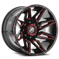 XF Off-Road XF-218 22x12 6x135/6x139.7 -44 ET 108 CB Gloss Black Red Milled