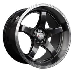 XXR 555 18x8.5 5x100/5x114.3 35 ET 73.1 CB Chromium Black / Machined Lip