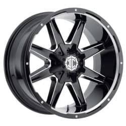 Xtreme NX-17 22x10 Blank 8 Lug -25 ET 130.8 CB Midnight Black / DC Face and Lip / GS Undercut Lip