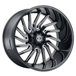 Xtreme NX-26 22x10 Blank 8 Lug -25 ET 130.8 CB Midnight Black / MG Milling