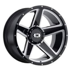 Vision 390 Empire Gloss Black Milled Spoke