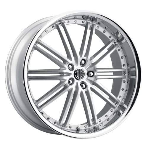 2Crave Number 33 20x8.5 Blank 5 Lug 10 ET 74.1 CB Platinum Silver Diamond Cut Chrome Lip (N33-2085Z10JPSK)