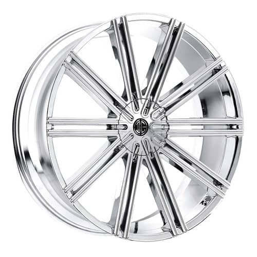 2Crave Number 37 18x7.5 Blank 5 Lug 40 ET 72.56 CB Chrome (N37-1875Z40FC)