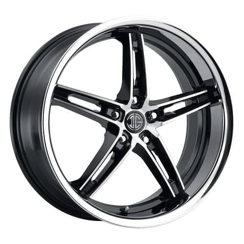 2Crave Number 38 20x10.5 Blank 5 Lug 25 ET 74.1 CB Gloss Black Diamond Cut Chrome Lip (N38-2015Z25JK)