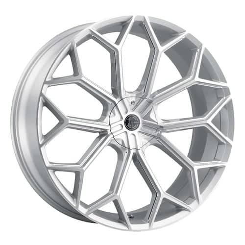 2Crave Number 42 24x10 Blank 6 Lug 15 ET 78.3 CB Platinum Silver Machined (N42-2410Z15MSFXD)