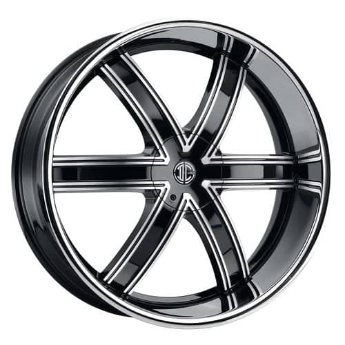 2Crave Number 44 26x10 Blank 6 Lug 15 ET 78.3 CB Gloss Black Chrome Lip (N44-2610Z15MGBK)