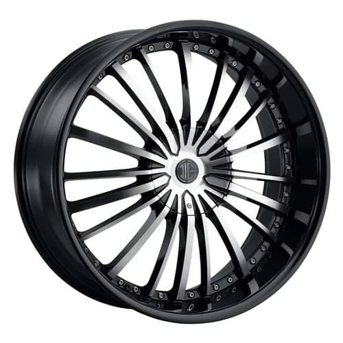 2Crave Number 48 24x10 Blank 5 Lug / Blank 6 Lug 15 ET 78.3 CB Gloss Black Machined (N48-2410Z15MB)