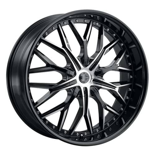 2Crave Number 49 24x10 Blank 5 Lug / Blank 6 Lug 15 ET 78.3 CB Gloss Black Machined (N49-2410Z15MB)