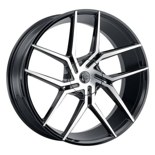 2Crave Number 51 18x8 Blank 5 Lug 35 ET 72.56 CB Gloss Black Machined (N51-1880Z35FB)