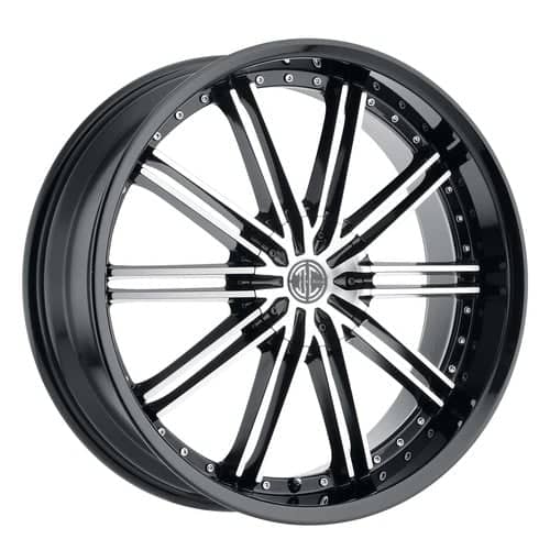 2Crave Number 53 18x8 Blank 5 Lug 35 ET 72.56 CB Gloss Black Machined (N53-1880Z35FB)