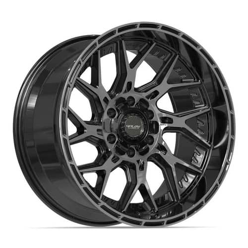 4Play 4PL28 20x10 6x135/6x139.7 -18 ET 106.1 CB Gloss Black Brushed with Tinted Clear (4PL28201006D5518BBT)