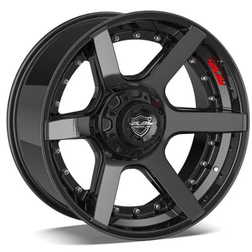 4Play 4P60 22x12 8x170 -44 ET 124.9 CB Brushed Black (4P6022120817044BBT)