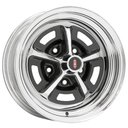 Wheel Vintiques 52 Series Oldsmobile SSI Chrome/Gloss Black (52-463404)