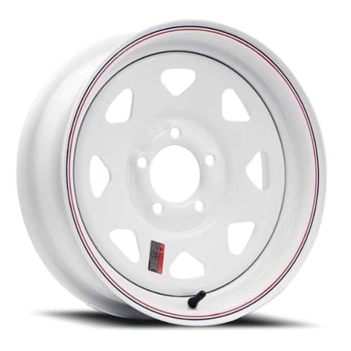 Allied Wheel 80 White 8 Spoke TR 16x6 8x165.1 0 ET 125.0 CB White (2066080XHD-W)