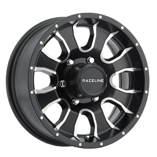 Raceline 860M Mamba Trailer 15x5 5x114.3 0 ET 81 CB Black Machined (860M-55012)