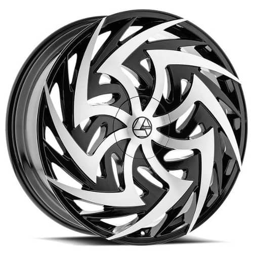 Azara AZA 520 30x9.5 wheel in gloss black machined finish