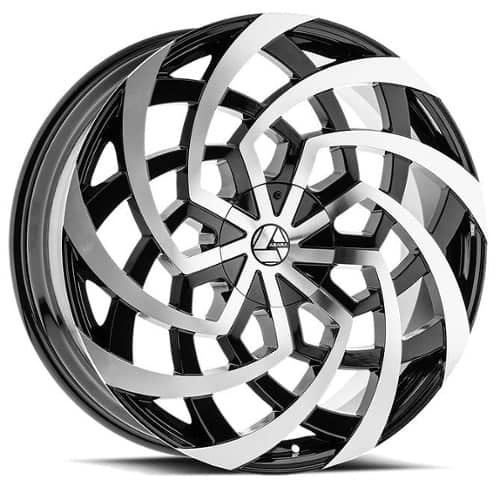 Azara AZA 521 24x9 5x115/5x120 18 ET 78.1 CB Gloss Black Machined (AZA52124905115120+18BM)