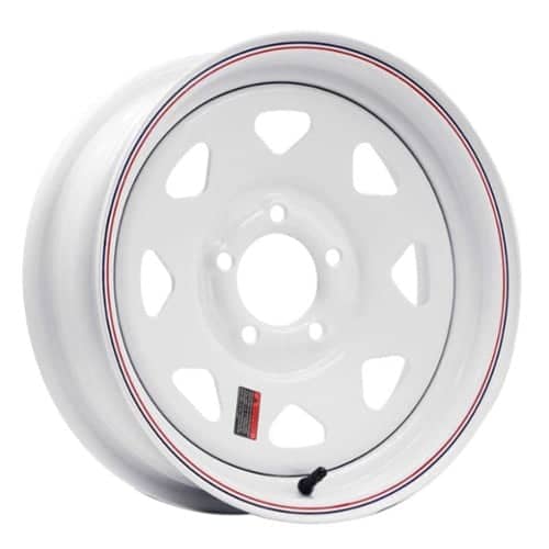 Allied Wheel 2-Piece 80 8 Spoke 15x7 5x114.3 -6 ET 3.3 CB White (8057012)