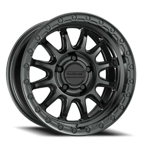 Raceline Alpha 17x8.5 6x135 0 ET 87.1 CB Satin Black (960B-78565-00)