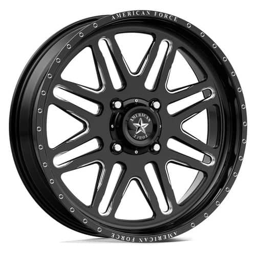 American Force K07 Energy UTV 20x7 4x156 0 ET 115 CB Black Milled (AFTOK07E111-2-20)