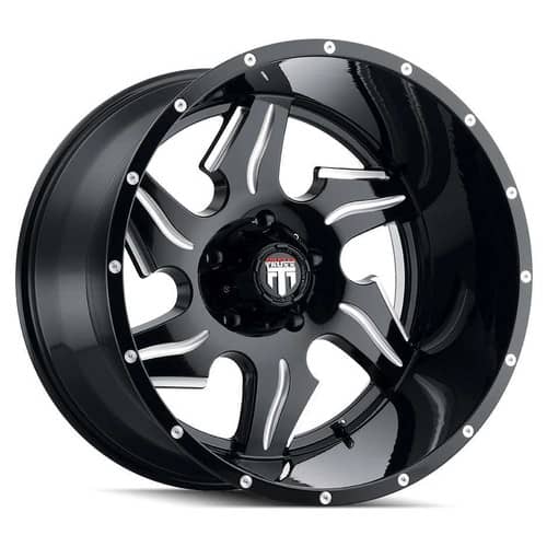 American Truxx AT163 Ninja 22x14 8x180 -76 ET 125.2 CB Black/Milled (AT163-22478M-76)