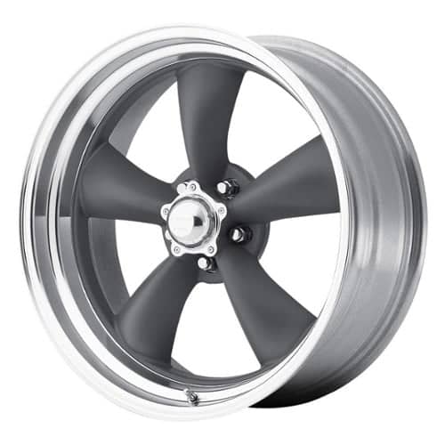 American Racing VN215 Classic Torq Thrust II 1PC 17x7 5x120.65 0 ET 83.1 CB Mag Gray with Machined Lip (VN2157761US)