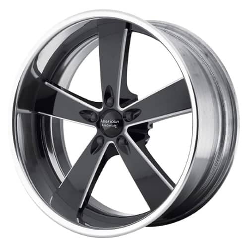 American Racing VN472 Burnout 22x12 -63 to 89 ET 72.6 CB Black Polished (VN472222XX)