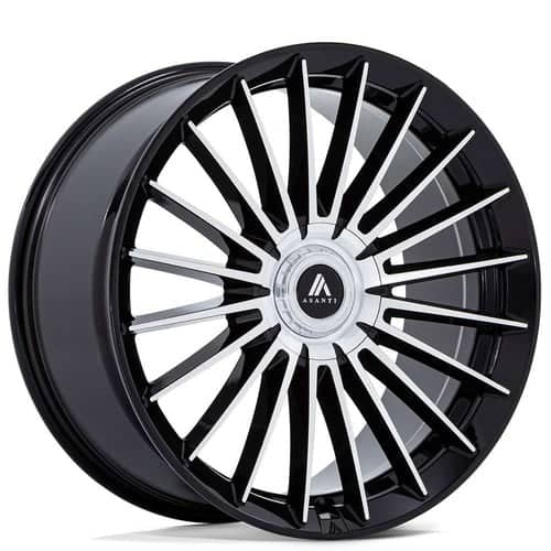 Asanti AB048 Viceroy 20x9 Blank 5 Lug 15 ET 74.1 CB Black/Machined Face (AB048BD20900M15)
