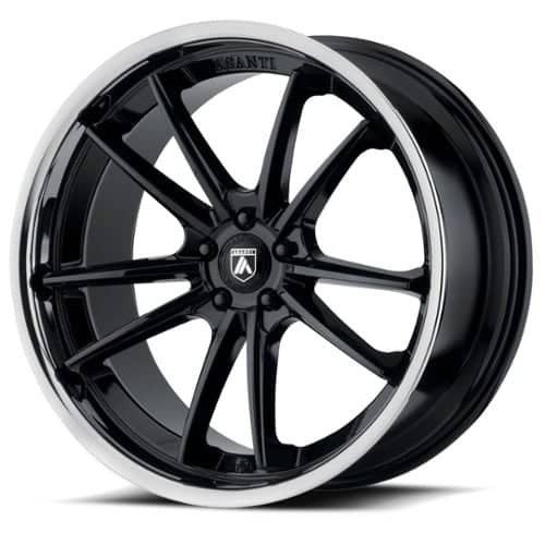 Asanti ABL-23 Sigma Gloss Black with Chrome Lip (ABL23-20901515BK)
