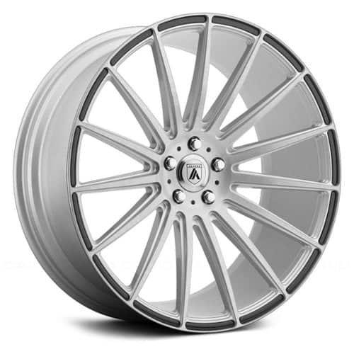 Asanti ABL-14 Polaris 22x9 Blank 5 Lug 32 to 45 ET 72.56 CB Brushed Silver with Carbon Fiber Insert (ABL14-22900032SL)