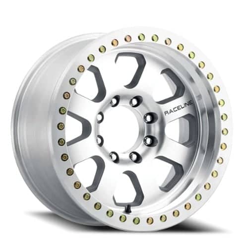 Raceline Avenger Beadlock 20x10 6x165.1 -25 ET 83.82 CB Machined Silver (RT260M-201066-D-25)