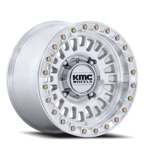 KMC Aztec Beadlock UTV 15x10 6x139.7 0 ET 100.3 CB Machined Silver (KS242DX15106U00)