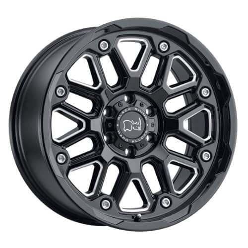 Black Rhino Hollister Gloss Black W/Milled Spokes (1795HSR-85127B71)