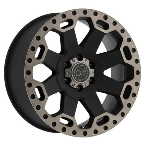 Black Rhino Warlord Matte Black with Machined Dark Tint Lip (1780WAR305127M71)