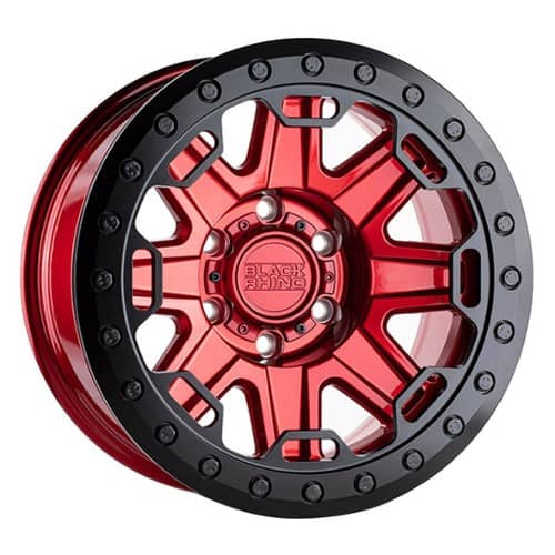 Black Rhino Rift Beadlock Candy Red/Black Ring/Black Bolts (1785RFT-85114R71)