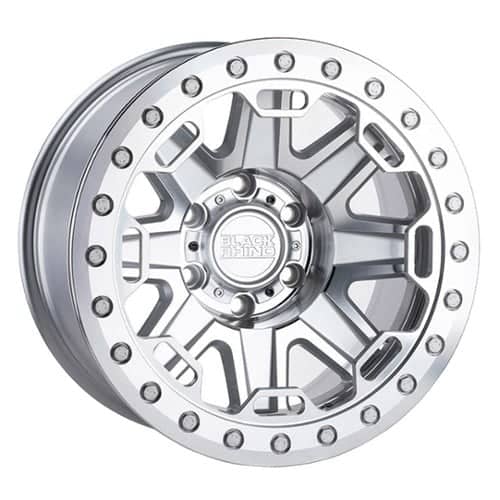 Black Rhino Rift Beadlock Silver W/Mirror Face And Stainless Bolts (1785RFT-85114S71)