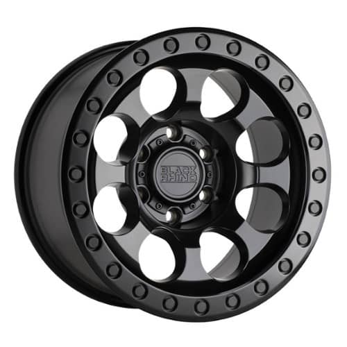 Black Rhino Riot 17x8.5 6x139.7 -30 ET 112.1 CB Matte Black w/ Black Bolts RF (1785RIT-06140M12)