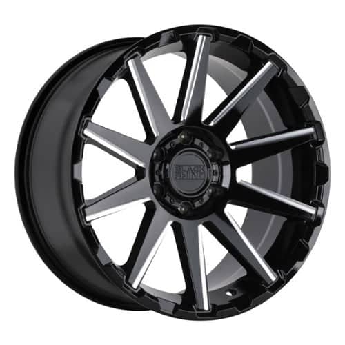 Black Rhino Typhoon Gloss Black w/ Milled Spoke (1795TYN-85127B71)