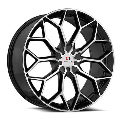 Cavallo CLV-44 20x8.5 5x114.3/5x120 35 ET 74.1 CB Gloss Black Machined (CLV44208551143120+35BM)