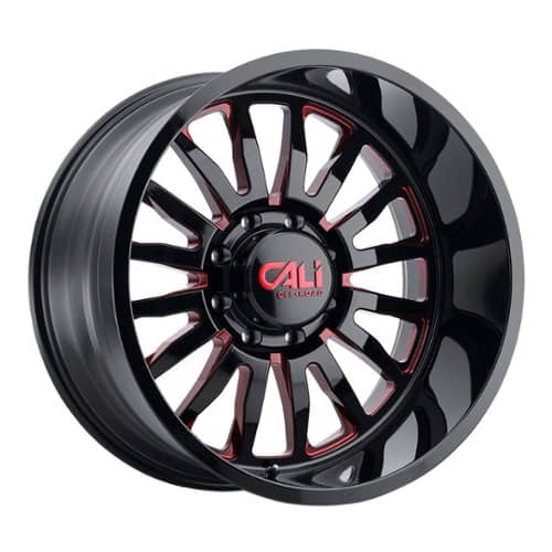Cali Off-Road Summit 9110 22x12 5x139.7 -51 ET 87.1 CB Gloss Black/Blue Milled Spokes (9110-22285BTB)