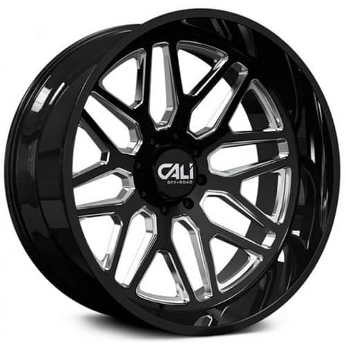 Cali Off-Road Invader 9115 20x10 5x150 -25 ET 110 CB Gloss Black/Milled Spokes (9115-2150BM)