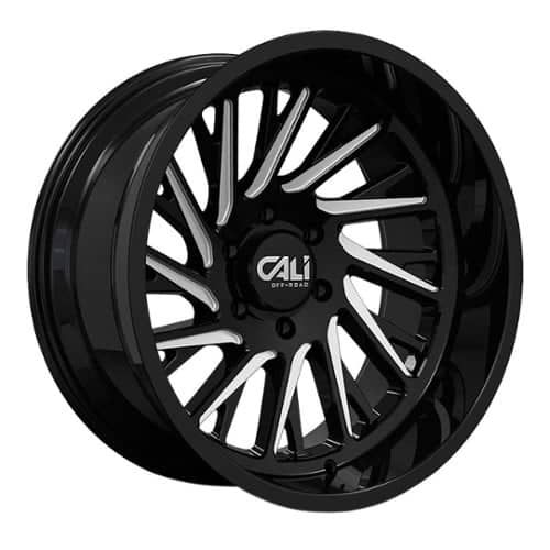 Cali Off-Road Purge 9114 Gloss Black with Milled Spokes (9114-2173BM)