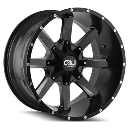 Cali Off-Road 9100 Busted Satin Black/Milled Spokes (9100-2952M)