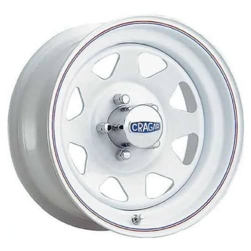 Unique Steel 21 8 Spoke White w/ Red and Blue Stripes (21-3512)