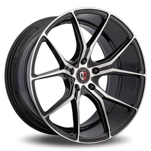 Curva C42 20x10 5x114.3 35 ET 73.1 CB Black with Machined Face (C42-20101143573BMF)