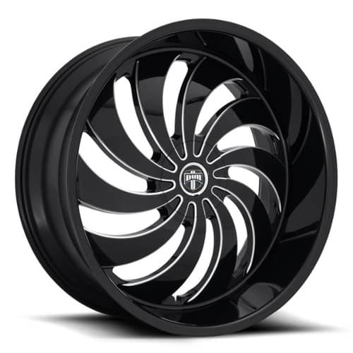 Dub Cojones (S242) 24x10 5x120.65/5x127 5 ET 78.1 CB Gloss Black & Milled (S242240008+05)