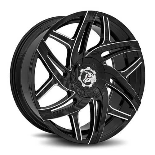 Diablo Hurricane 24x10 Blank 5 Lug/Blank 6 Lug 35 ET 78.1 CB Black Milled (HUR-241BLNK3578BMS)