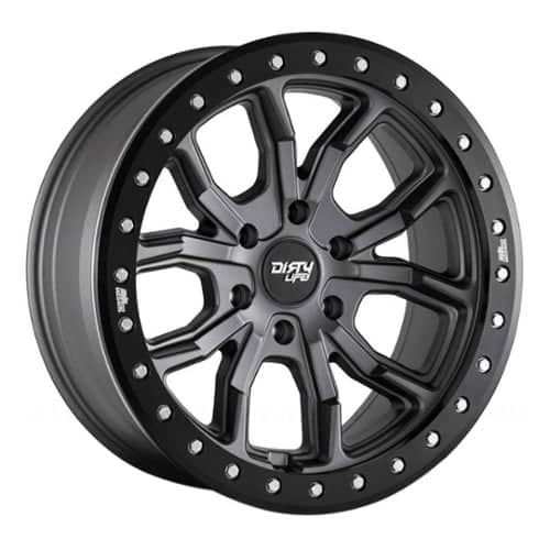 Dirty Life 9303 DT-1 Simulated Beadlock Matte Gunmetal (9303-7973MGT38)