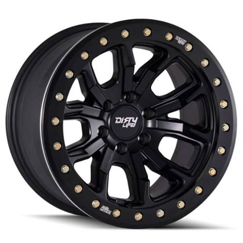 Dirty Life 9303 DT-1 Simulated Beadlock 20x9 5x139.7 12 ET 87.1 CB Matte Black (9303-2985MB12)